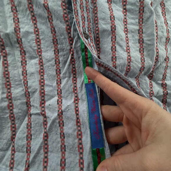 Robert Graham Button Up Shirt Cotton Striped Colorful 2XL Red Blue Woven Spread - Picture 11 of 16